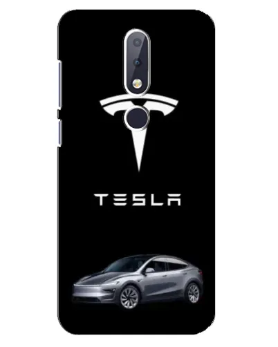 Чехол для Nokia 6.1 Plus с картинкой «Tesla Model Y»