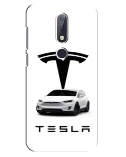 Чехол для Nokia 6.1 Plus с картинкой «Tesla White Style»