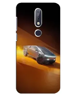 Чехол для Nokia 6.1 Plus с картинкой «Cybertruck в пустыне»