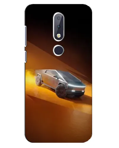 Чехол для Nokia 6.1 Plus с картинкой «Cybertruck в пустыне»