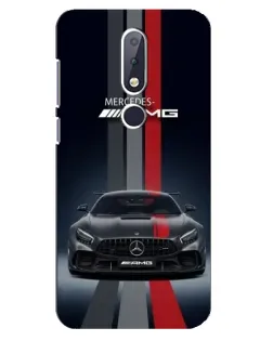 Чохол для Nokia 6.1 Plus з картинкою «Mercedes — білий карбон»