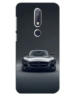 Чехол для Nokia 6.1 Plus с картинкой «Mercedes на черном»