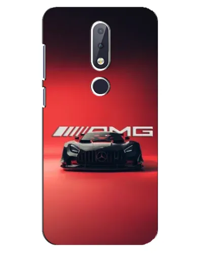 Чехол для Nokia 6.1 Plus с картинкой «Mercedes AMG — красная линия»