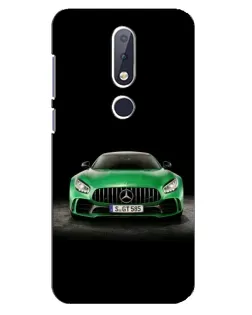 Чехол для Nokia 6.1 Plus с картинкой «Mercedes — неоновый лого»