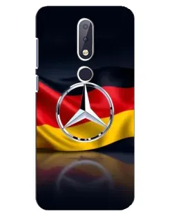 Чехол для Nokia 6.1 Plus с картинкой «Mercedes — флаг Германии»