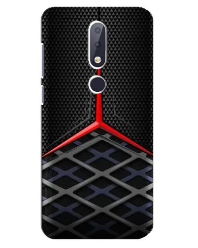 Чехол для Nokia 6.1 Plus с картинкой «Mercedes Carbon Grid»
