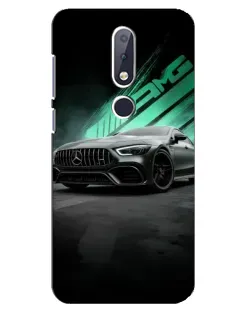 Чехол для Nokia 6.1 Plus с картинкой «Темный Mercedes AMG»