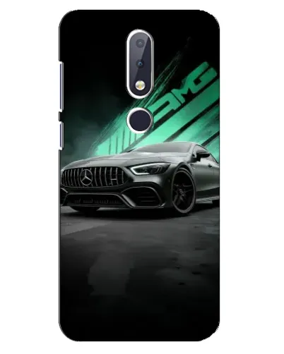 Чехол для Nokia 6.1 Plus с картинкой «Темный Mercedes AMG»