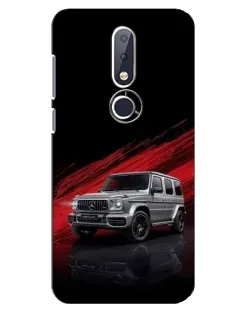 Чехол для Nokia 6.1 Plus с картинкой «Mercedes G-Class красный»