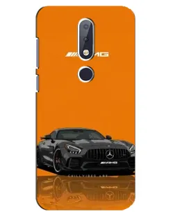 Чехол для Nokia 6.1 Plus с картинкой «Оранжевый Mercedes AMG»