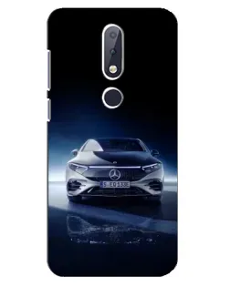 Чехол для Nokia 6.1 Plus с картинкой «Ночной Mercedes EQ»
