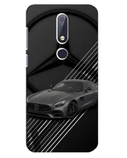 Чехол для Nokia 6.1 Plus с картинкой «Mercedes AMG — графика»