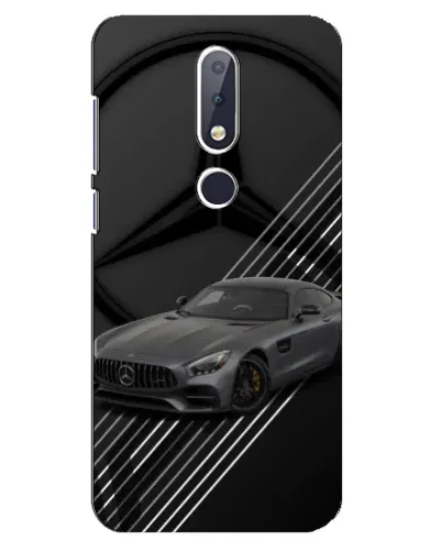 Чехол для Nokia 6.1 Plus с картинкой «Mercedes AMG — графика»