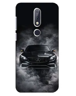 Чехол для Nokia 6.1 Plus с картинкой «Mercedes в дыму»