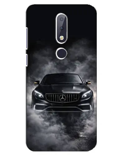 Чехол для Nokia 6.1 Plus с картинкой «Mercedes в дыму»