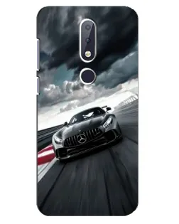 Чехол для Nokia 6.1 Plus с картинкой «Гоночный Mercedes AMG»