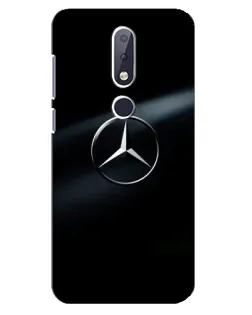 Чехол для Nokia 6.1 Plus с картинкой «Mercedes на металле»