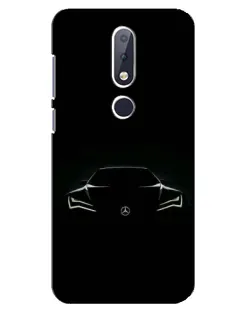 Чехол для Nokia 6.1 Plus с картинкой «Mercedes — силуэт авто»