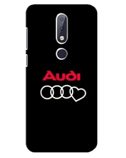 Чохол для Nokia 6.1 Plus з картинкою «Логотип Audi Heart»