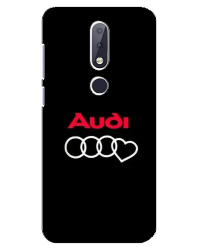 Чехол для Nokia 6.1 Plus с картинкой «Логотип Audi Heart» Чехол для Nokia 6.1 Plus с картинкой «Логотип Audi Heart»
