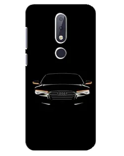 Чехол для Nokia 6.1 Plus с картинкой «Audi — ночной контур»