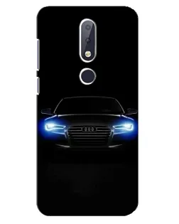 Чехол для Nokia 6.1 Plus с картинкой «Audi в неоне»