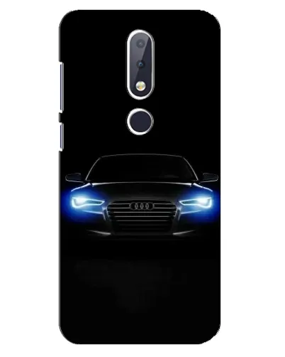 Чехол для Nokia 6.1 Plus с картинкой «Audi в неоне» Чехол для Nokia 6.1 Plus с картинкой «Audi в неоне»