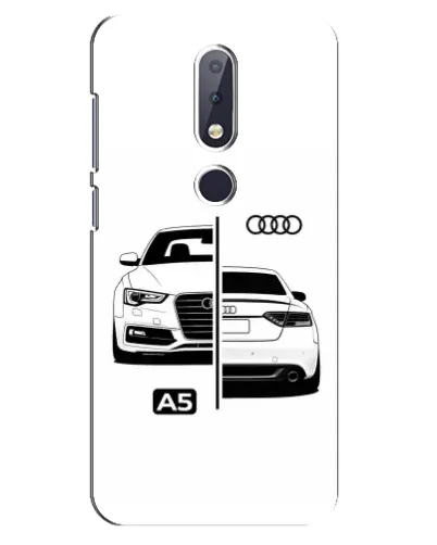 Чехол для Nokia 6.1 Plus с картинкой «Audi — контрастный дизайн» Чехол для Nokia 6.1 Plus с картинкой «Audi — контрастный дизайн»
