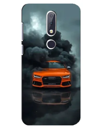 Чехол для Nokia 6.1 Plus с картинкой «Audi в облаках дыма» Чехол для Nokia 6.1 Plus с картинкой «Audi в облаках дыма»
