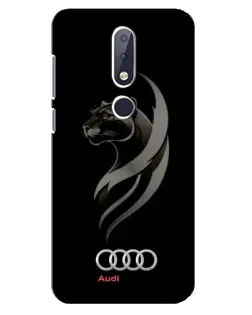 Чехол для Nokia 6.1 Plus с картинкой «Графика — пантера и Audi»