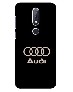 Чехол для Nokia 6.1 Plus с картинкой «Audi — золотой логотип»