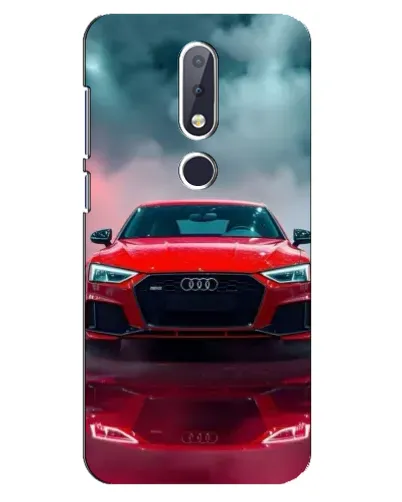 Чехол для Nokia 6.1 Plus с картинкой «Audi RS — красный стиль» Чехол для Nokia 6.1 Plus с картинкой «Audi RS — красный стиль»
