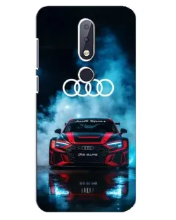 Чехол для Nokia 6.1 Plus с картинкой «Audi Sport — неон»