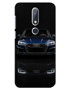 Чехол для Nokia 6.1 Plus с картинкой «Audi — ночное отражение»