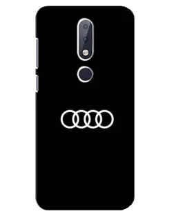 Чехол для Nokia 6.1 Plus с картинкой «Audi White Logo»