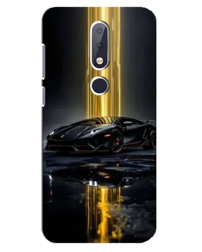 Чохол для Nokia 6.1 Plus з картинкою «Нічний Lamborghini драйв»