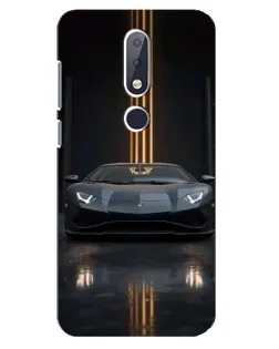 Чохол для Nokia 6.1 Plus з картинкою «Lamborghini золоті лінії»