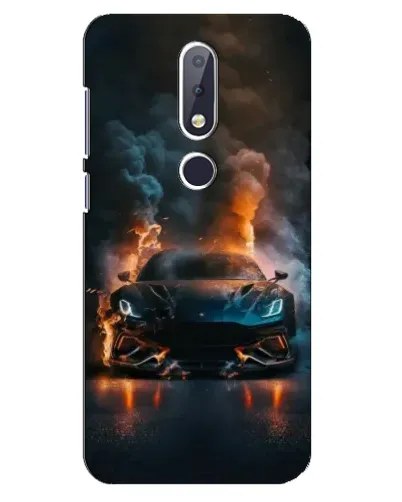 Чохол для Nokia 6.1 Plus з картинкою «Lamborghini димна естетика»