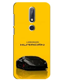 Чохол для Nokia 6.1 Plus з картинкою «Lamborghini Huracan чорний»
