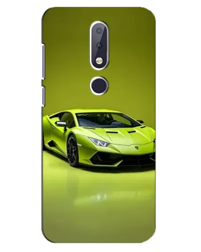 Чохол для Nokia 6.1 Plus з картинкою «Салатовий Lamborghini Huracan»