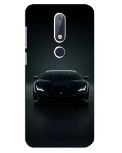 Чохол для Nokia 6.1 Plus з картинкою «Чорний Lamborghini Aventador»