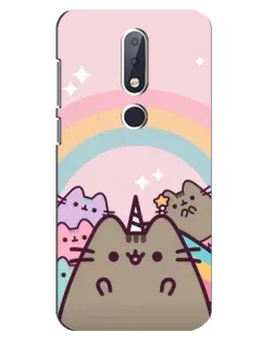 Чехол для Nokia 6.1 Plus с картинкой «Единорог Pusheen»
