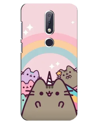 Чехол для Nokia 6.1 Plus с картинкой «Единорог Pusheen»