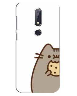 Чехол для Nokia 6.1 Plus с картинкой «Пушин с печеньем»