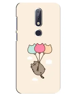 Чехол для Nokia 6.1 Plus с картинкой «Пушин на шариках»