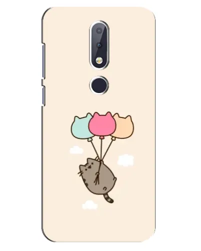 Чехол для Nokia 6.1 Plus с картинкой «Пушин на шариках»