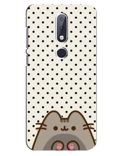 Чехол для Nokia 6.1 Plus с картинкой «Пушин в горошек»