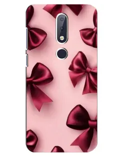 Чехол для Nokia 6.1 Plus с картинкой «Бордовый атлас»