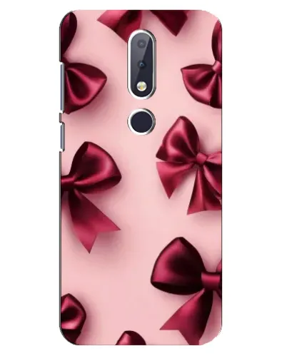 Чехол для Nokia 6.1 Plus с картинкой «Бордовый атлас»