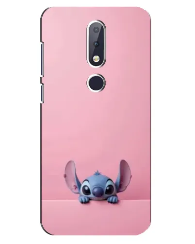 Чехол для Nokia 6.1 Plus с картинкой «Stitch выглядывает»